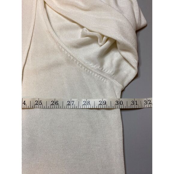 Ulla Popken Ivory Cardigan Sweater Women Plus Size 28/30 V Neck Button Front - Picture 12 of 13